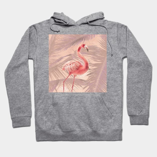 Peach + Pink Tropical Flamingo Hoodie by peachesinthewild